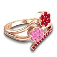 Simple Floral Pave Zubha Ring