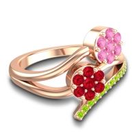 Simple Floral Pave Zubha Ring