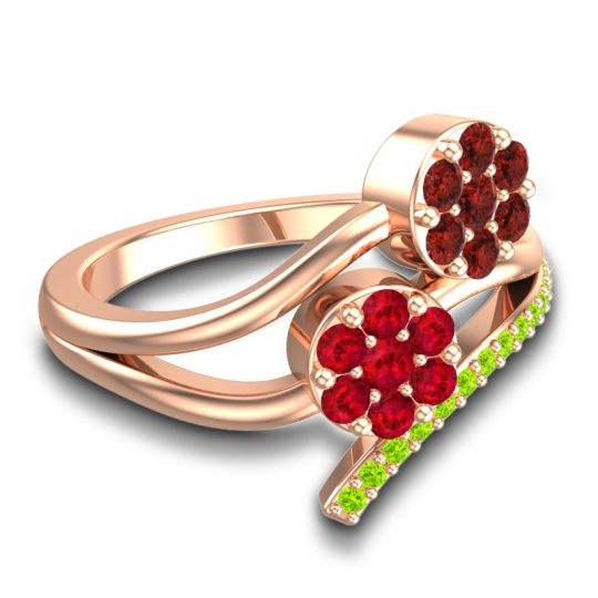 Simple Floral Pave Zubha Ring