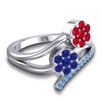 Simple Floral Pave Zubha Ring