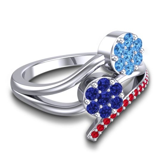 Simple Floral Pave Zubha Ring