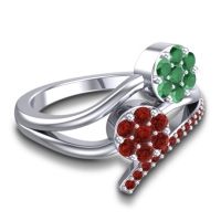 Simple Floral Pave Zubha Ring