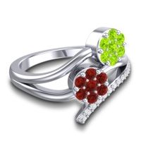 Simple Floral Pave Zubha Ring