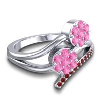 Simple Floral Pave Zubha Ring