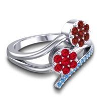 Simple Floral Pave Zubha Ring