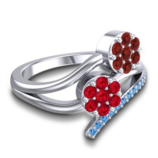 Simple Floral Pave Zubha Ring
