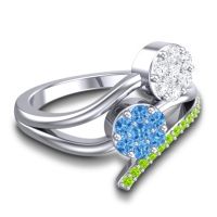 Simple Floral Pave Zubha Ring