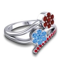Simple Floral Pave Zubha Ring
