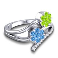 Simple Floral Pave Zubha Ring