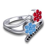 Simple Floral Pave Zubha Ring