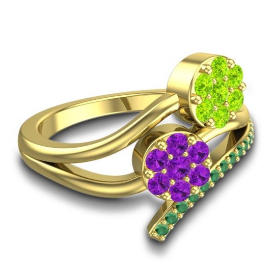 Simple Floral Pave Zubha Ring