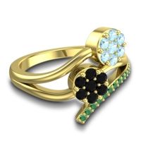 Simple Floral Pave Zubha Ring