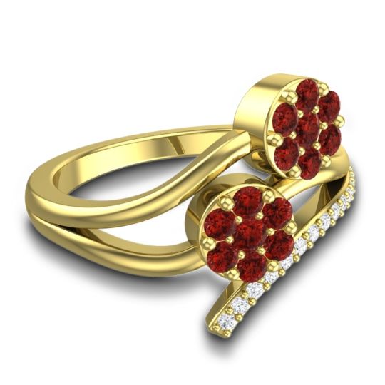 Simple Floral Pave Zubha Ring