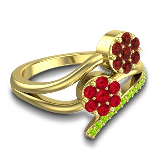 Simple Floral Pave Zubha Ring