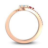 Simple Floral Pave Zubha Ring