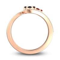 Simple Floral Pave Zubha Ring