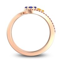 Simple Floral Pave Zubha Ring