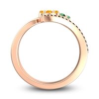 Simple Floral Pave Zubha Ring