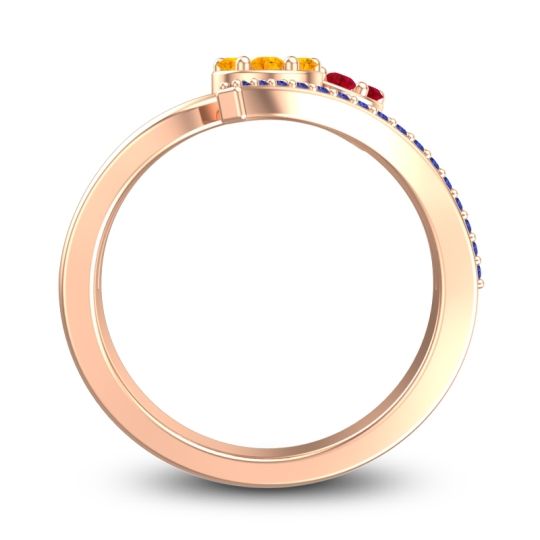 Simple Floral Pave Zubha Ring