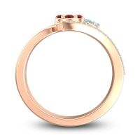 Simple Floral Pave Zubha Ring