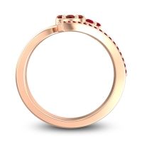 Simple Floral Pave Zubha Ring