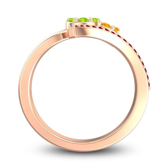 Simple Floral Pave Zubha Ring