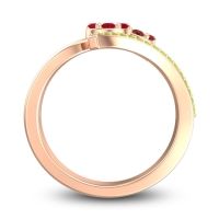 Simple Floral Pave Zubha Ring