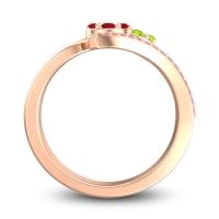 Simple Floral Pave Zubha Ring