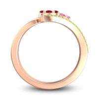 Simple Floral Pave Zubha Ring