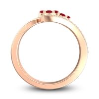 Simple Floral Pave Zubha Ring