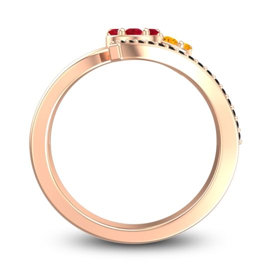 Simple Floral Pave Zubha Ring