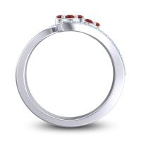Simple Floral Pave Zubha Ring