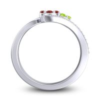 Simple Floral Pave Zubha Ring