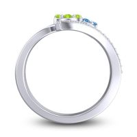 Simple Floral Pave Zubha Ring