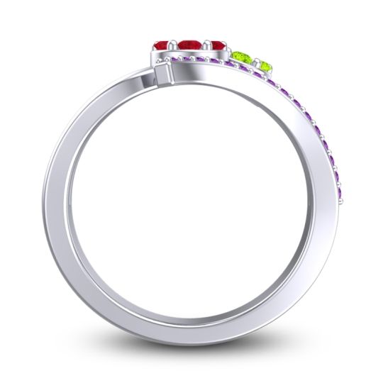 Simple Floral Pave Zubha Ring