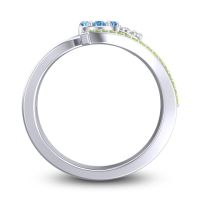 Simple Floral Pave Zubha Ring