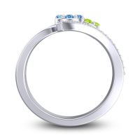 Simple Floral Pave Zubha Ring