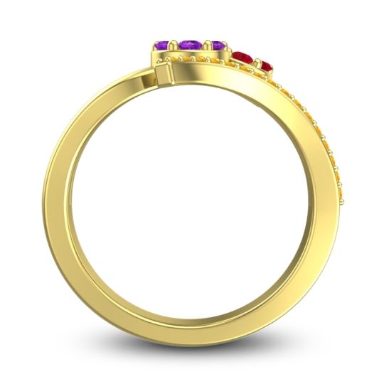 Simple Floral Pave Zubha Ring