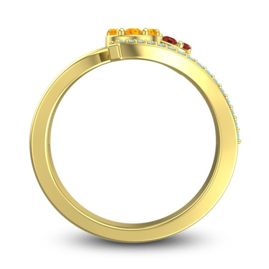 Simple Floral Pave Zubha Ring