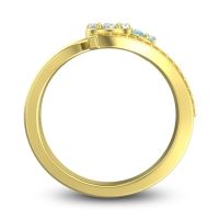 Simple Floral Pave Zubha Ring