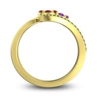 Simple Floral Pave Zubha Ring