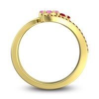 Simple Floral Pave Zubha Ring