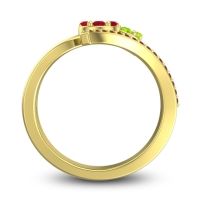 Simple Floral Pave Zubha Ring