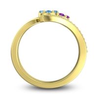 Simple Floral Pave Zubha Ring