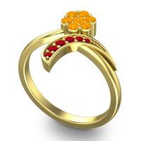 Petite Floral Bana Ring