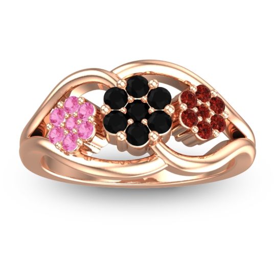 Simple Floral Pave Arama Ring