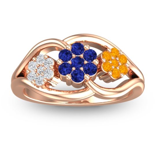 Simple Floral Pave Arama Ring