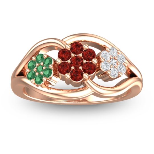 Simple Floral Pave Arama Ring