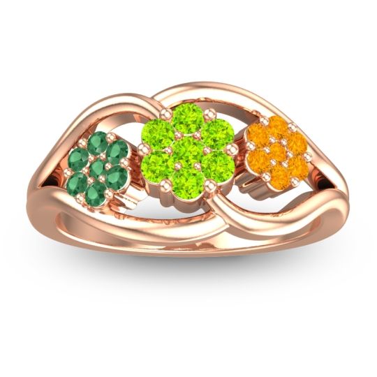 Simple Floral Pave Arama Ring