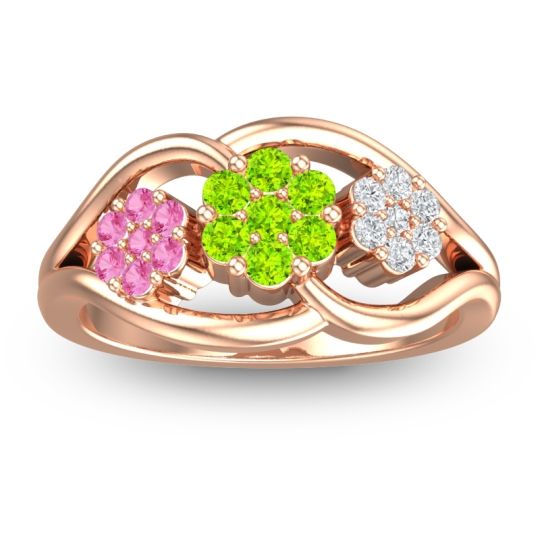 Simple Floral Pave Arama Ring
